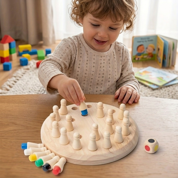 Wooden Memory Match Stick Chess Game
