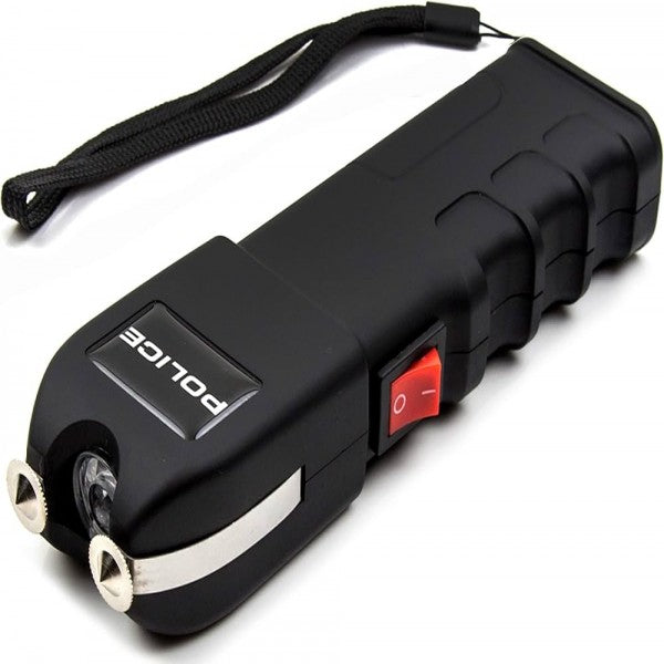 Electric Shock Flashlight Stun Gun High Voltage Rechargeable Battery Shocking Device Self Defense