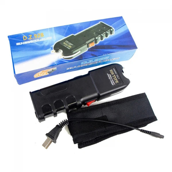 Electric Shock Flashlight Stun Gun High Voltage Rechargeable Battery Shocking Device Self Defense