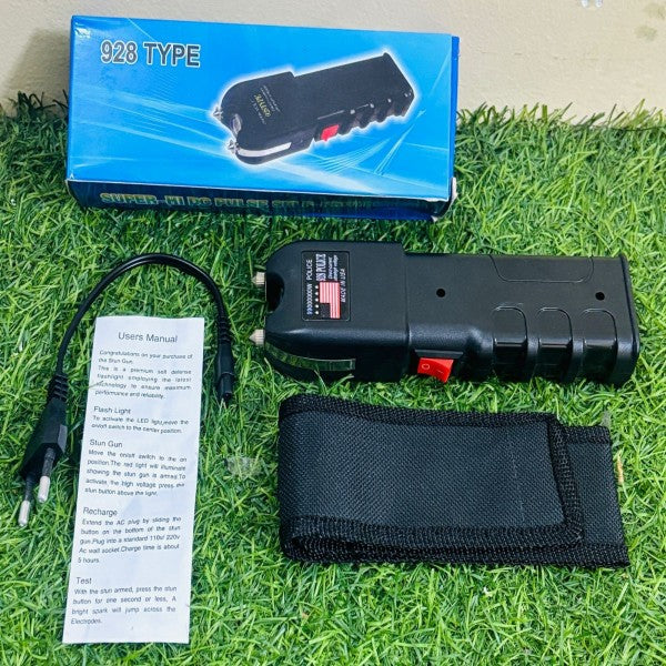 Electric Shock Flashlight Stun Gun High Voltage Rechargeable Battery Shocking Device Self Defense