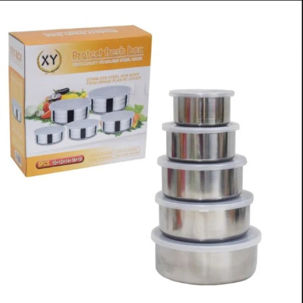 5 Pcs High Quality Stainless Steel Protect Fresh Box