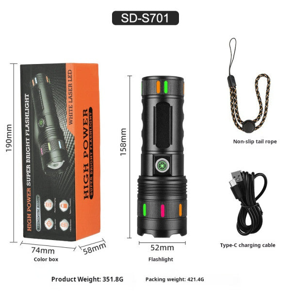 Sanford Super Bright Rechargeable LED Flashlight And Power Bank