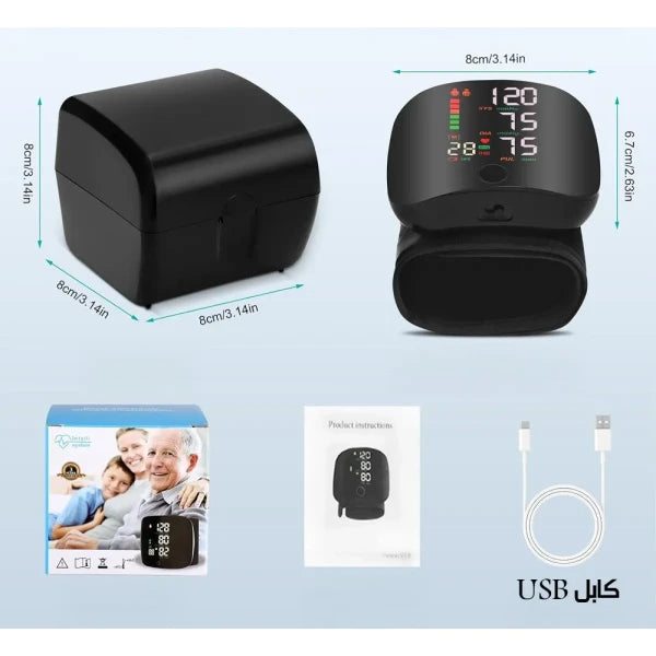 Wrist blood pressure monitor black
