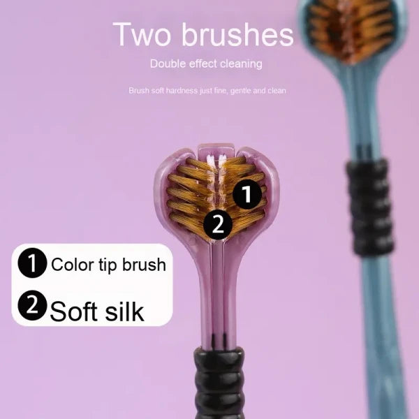 Toothbrush 3-Sided Soft Bristle Toothbrush