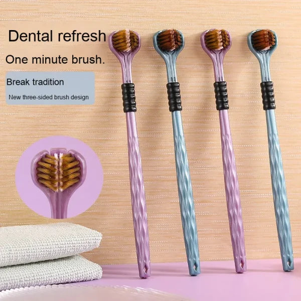 Toothbrush 3-Sided Soft Bristle Toothbrush