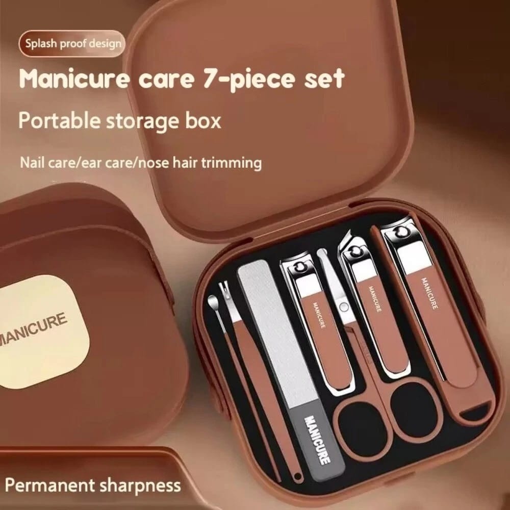 Portable 7-PCS Nail Clipper Manicure Set