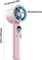 Portable Fan With Led Display High 199 Gear Handheld