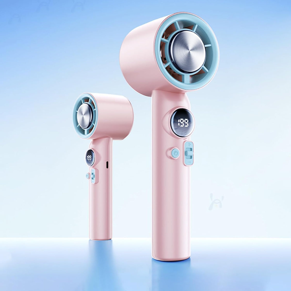 Portable Fan With Led Display High 199 Gear Handheld