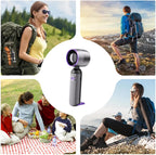 Portable Handheld Bladeless Fan Speed Rechargeable Blower