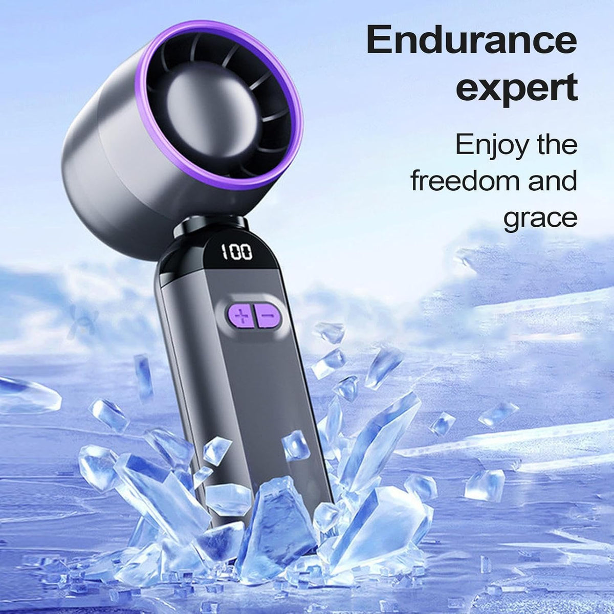 Portable Handheld Bladeless Fan Speed Rechargeable Blower