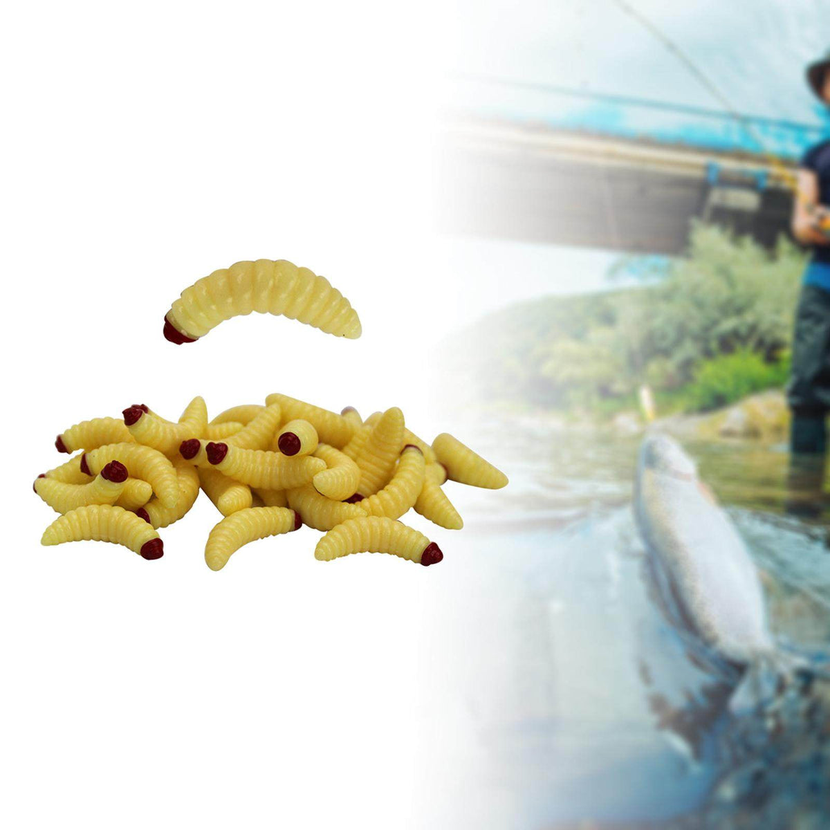 12 Pcs Silicone Soft Fishing Worms