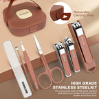 Portable 7-PCS Nail Clipper Manicure Set