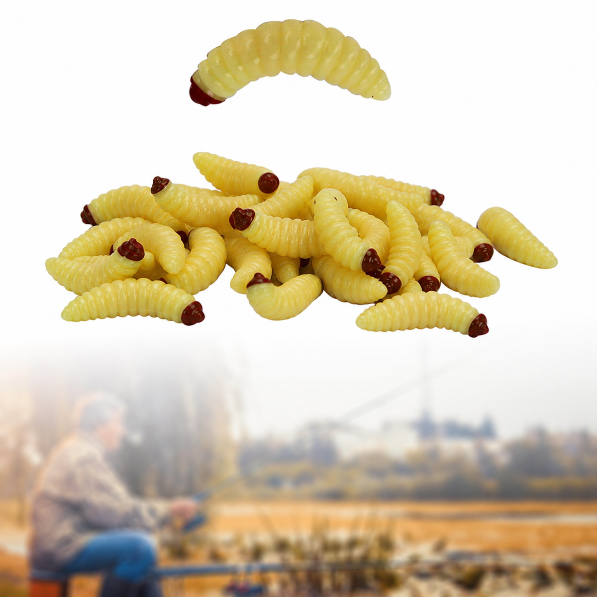 12 Pcs Silicone Soft Fishing Worms