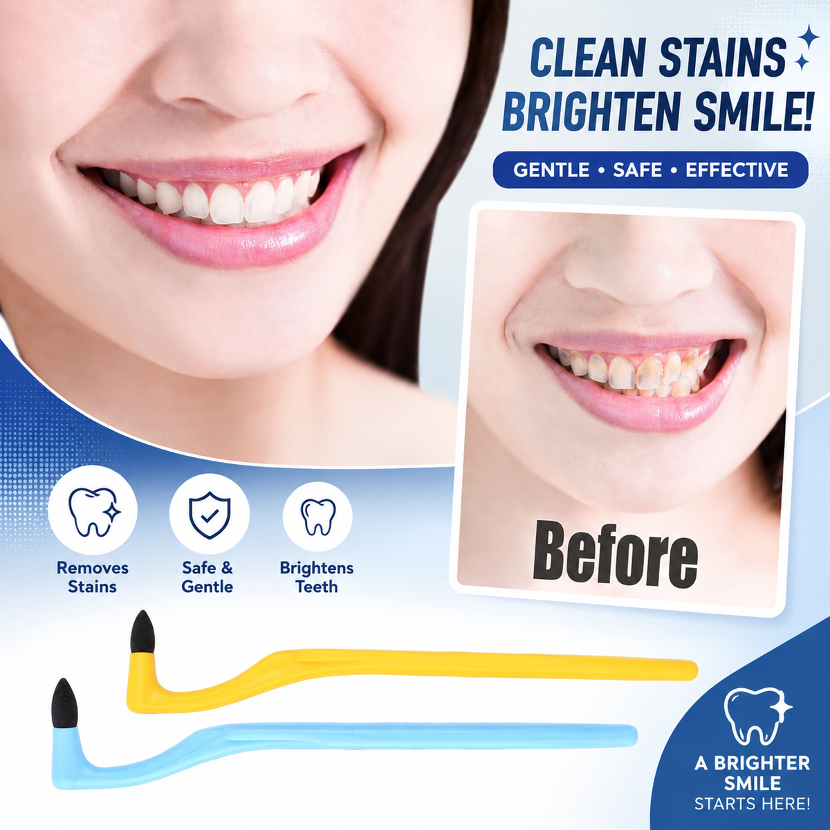 Tooth Stain Eraser Brush.