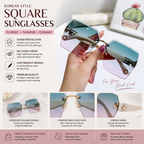 Korean Style Classic Big Square Shades Sunglasses for Women