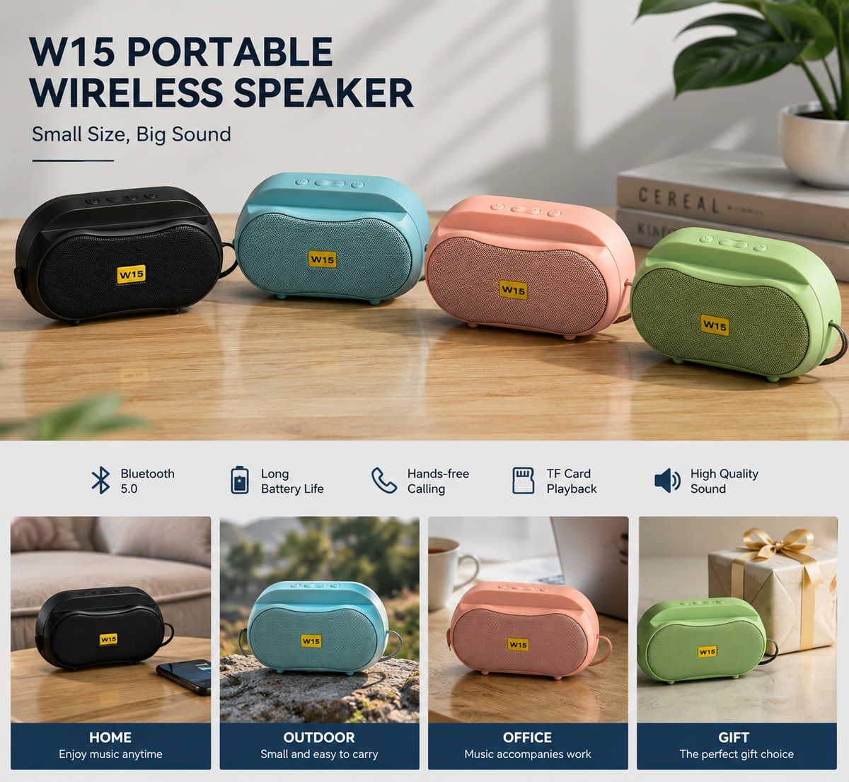 WUF-W15 Portable Wireless Speaker