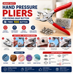 Hand Pressure Pliers For Prong Snap Button (FREE 100 BUTTON)