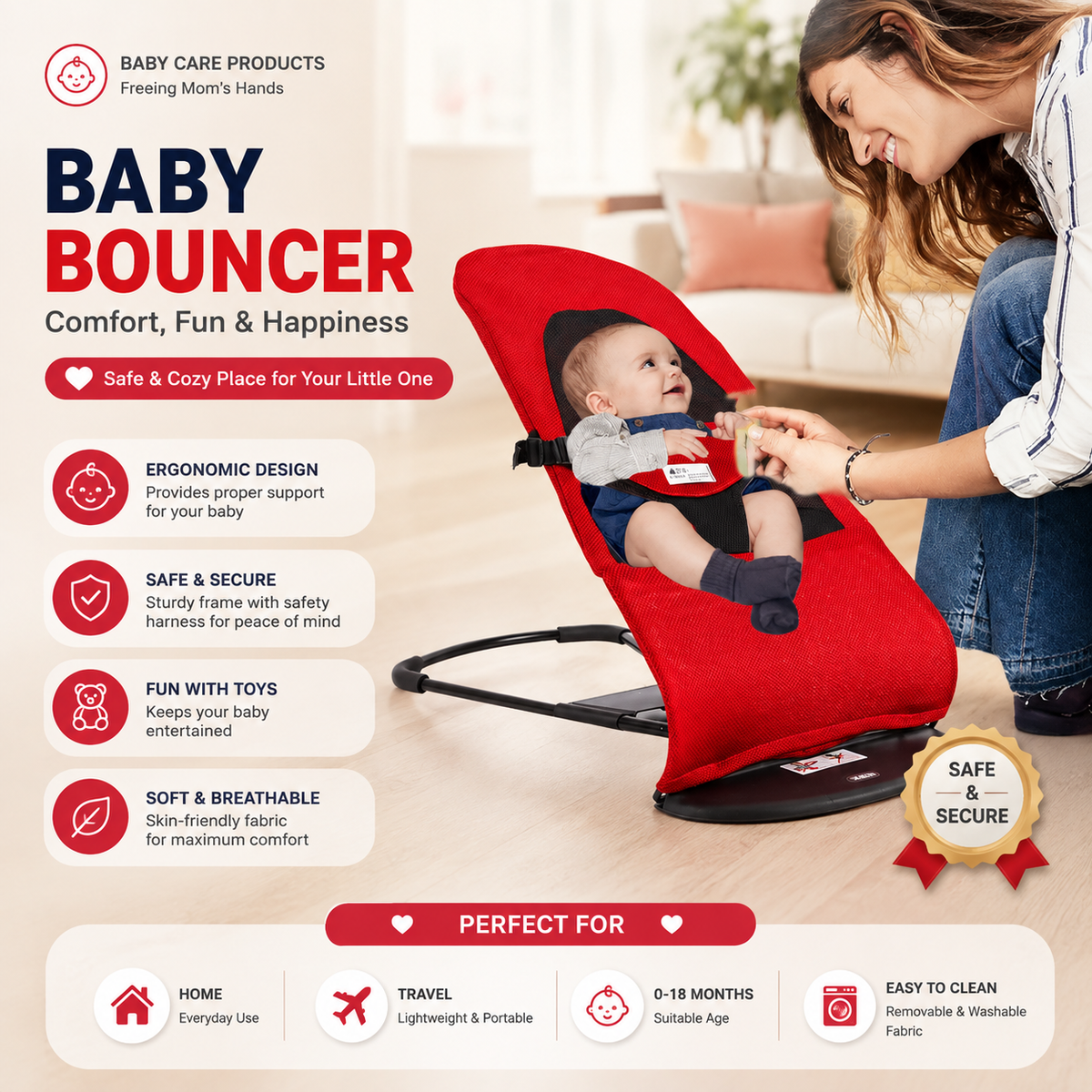 Baby Bouncer With Toy