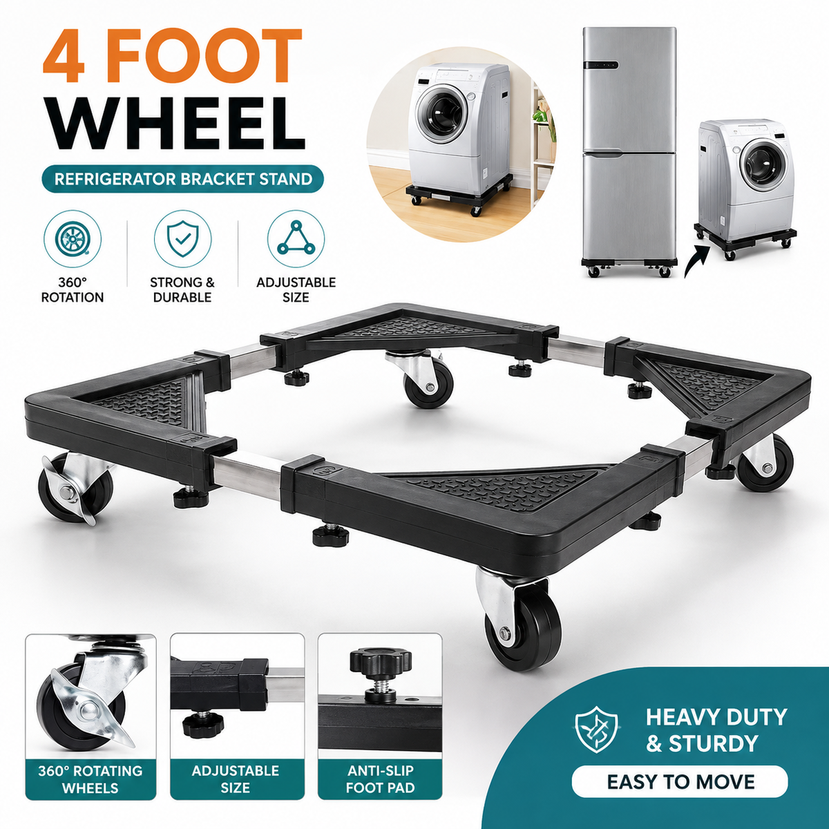 4 Foot Refrigerator Bracket Stand
