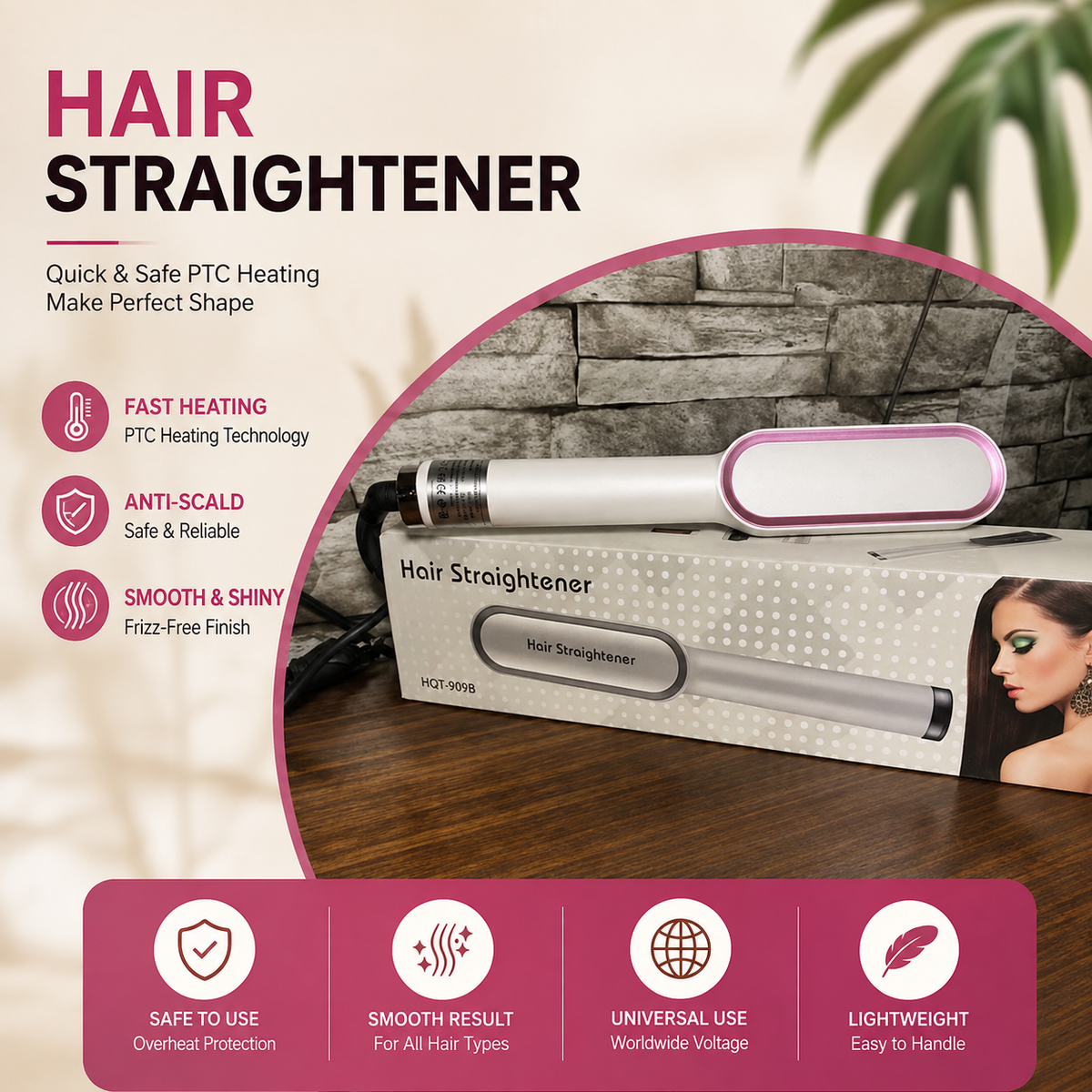 Hair Straightener HQT-909B