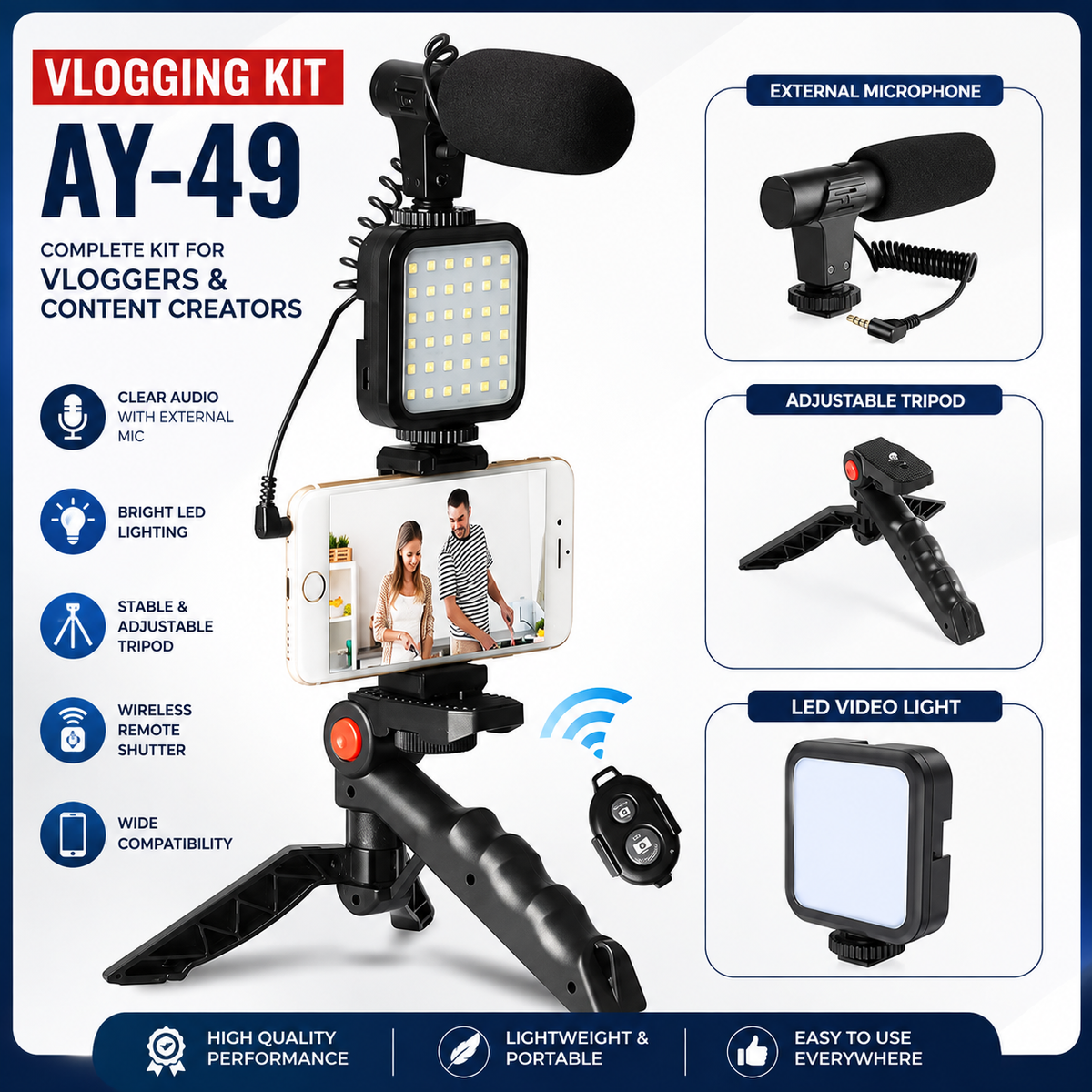 Video Making Kits AY-49 Remote Control Vlogging