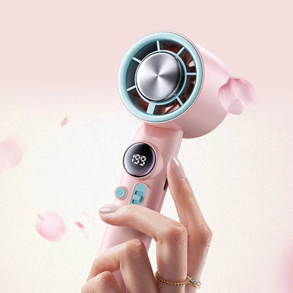 Portable Fan With Led Display High 199 Gear Handheld