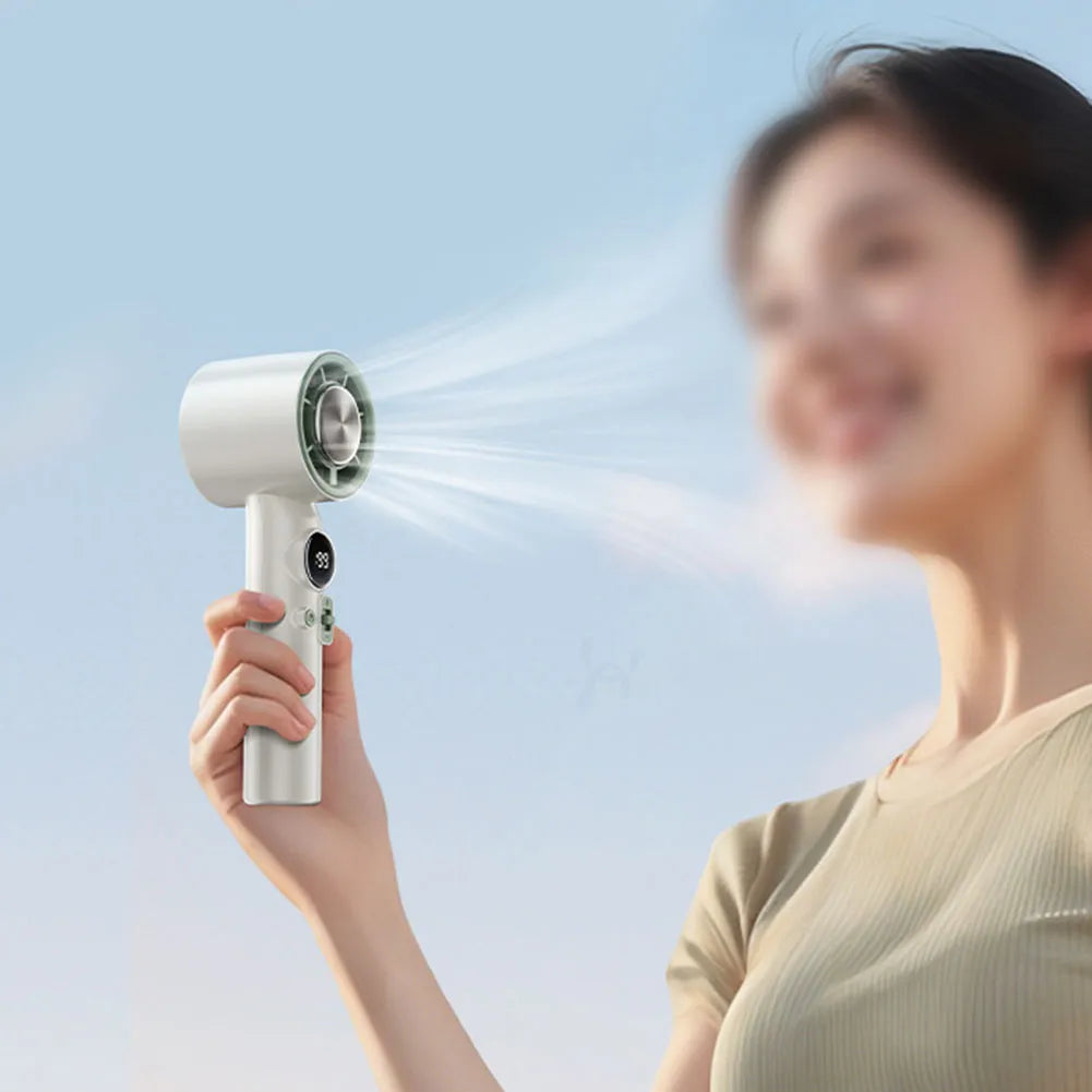 Portable Fan With Led Display High 199 Gear Handheld
