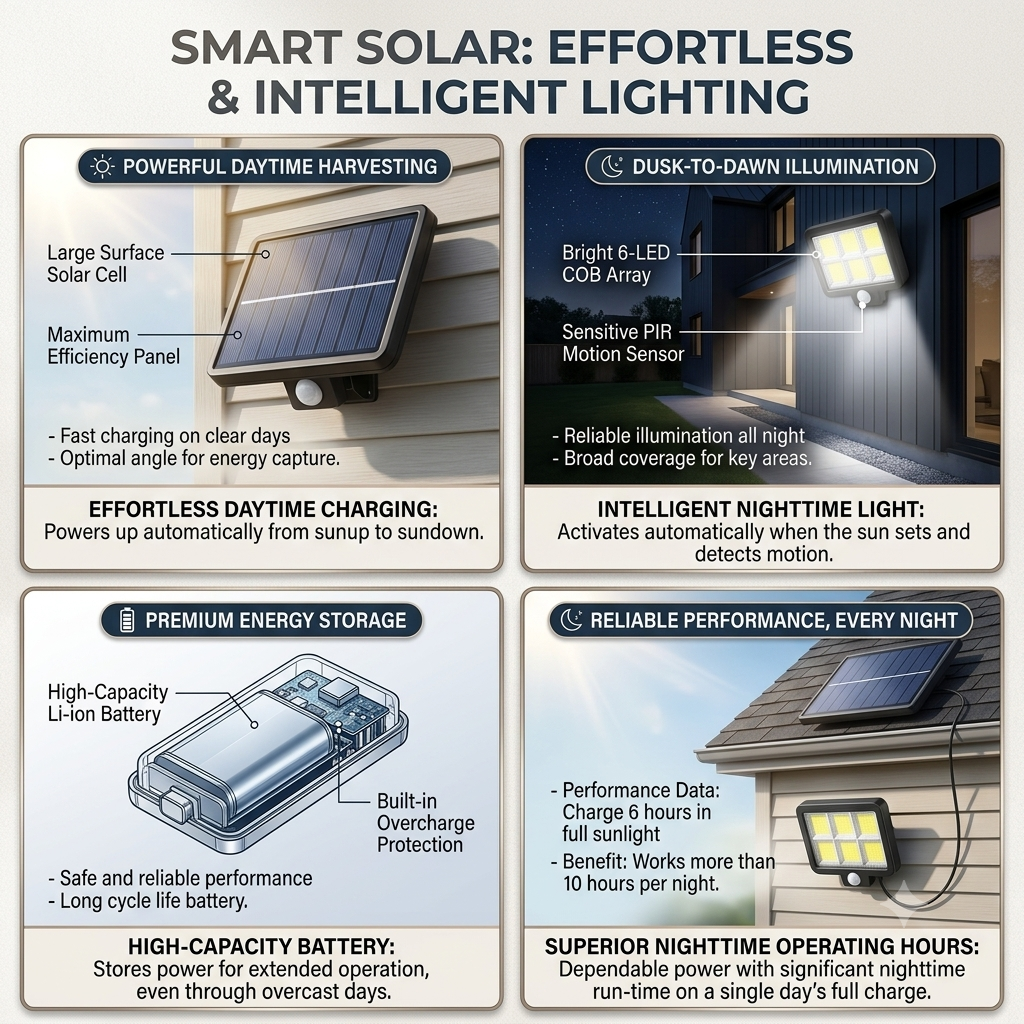 120 LED Solar Motion Sensor Light
