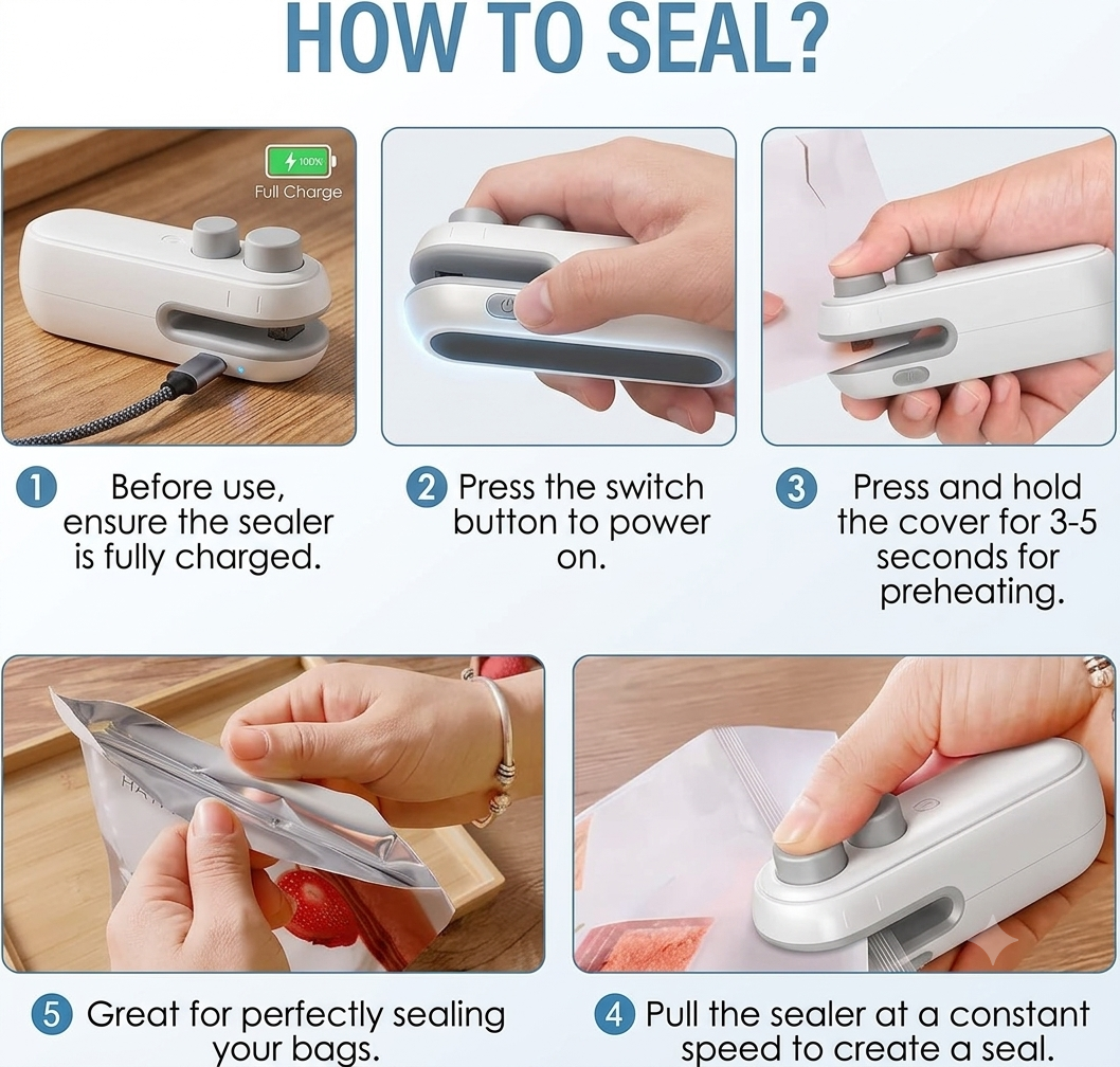 2 in 1 Rechargeable Sealing Machine