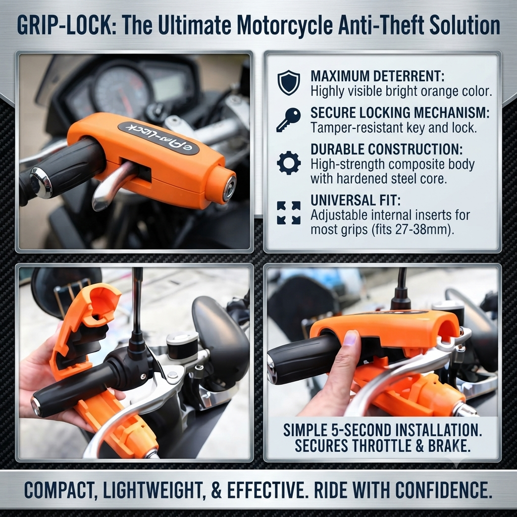 Bike Motorcycle Lock Electric Bicycle Brake Handlebar Grip Lock