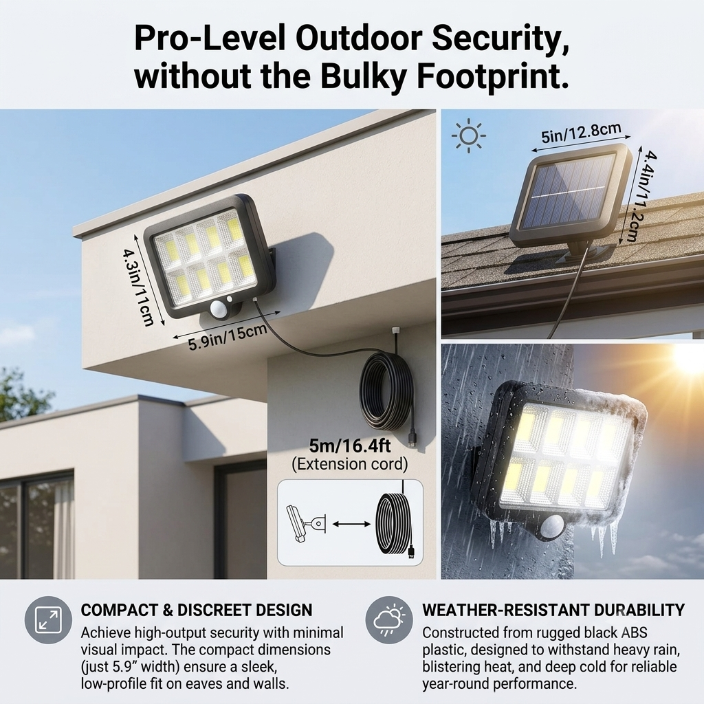 120 LED Solar Motion Sensor Light