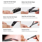 12 Piece Stainless Steel Manicure Pedicure Set