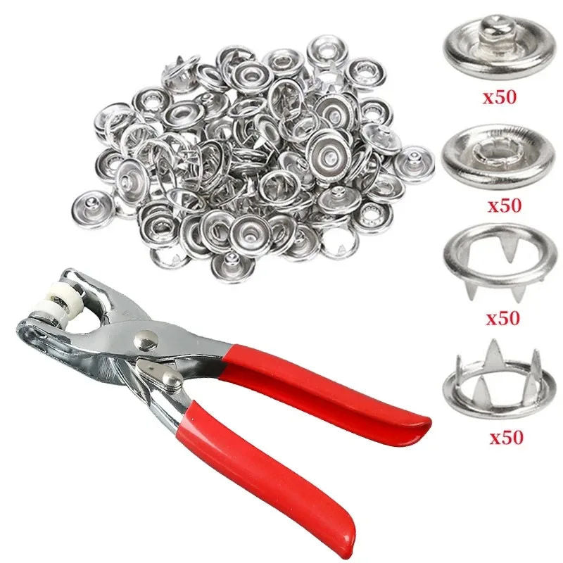 Hand Pressure Pliers For Prong Snap Button (FREE 100 BUTTON)