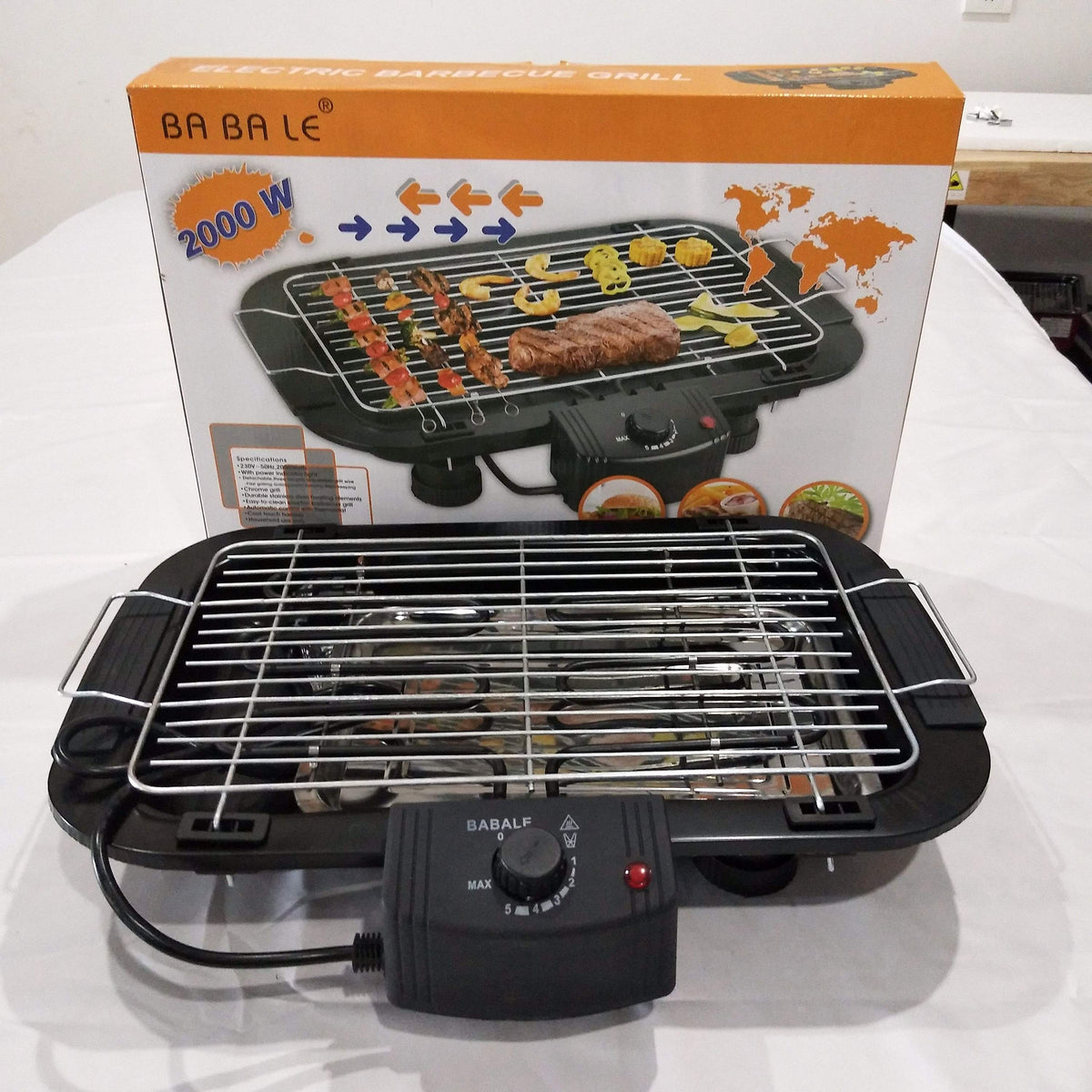 Electric BBQ Grill Machine - Black