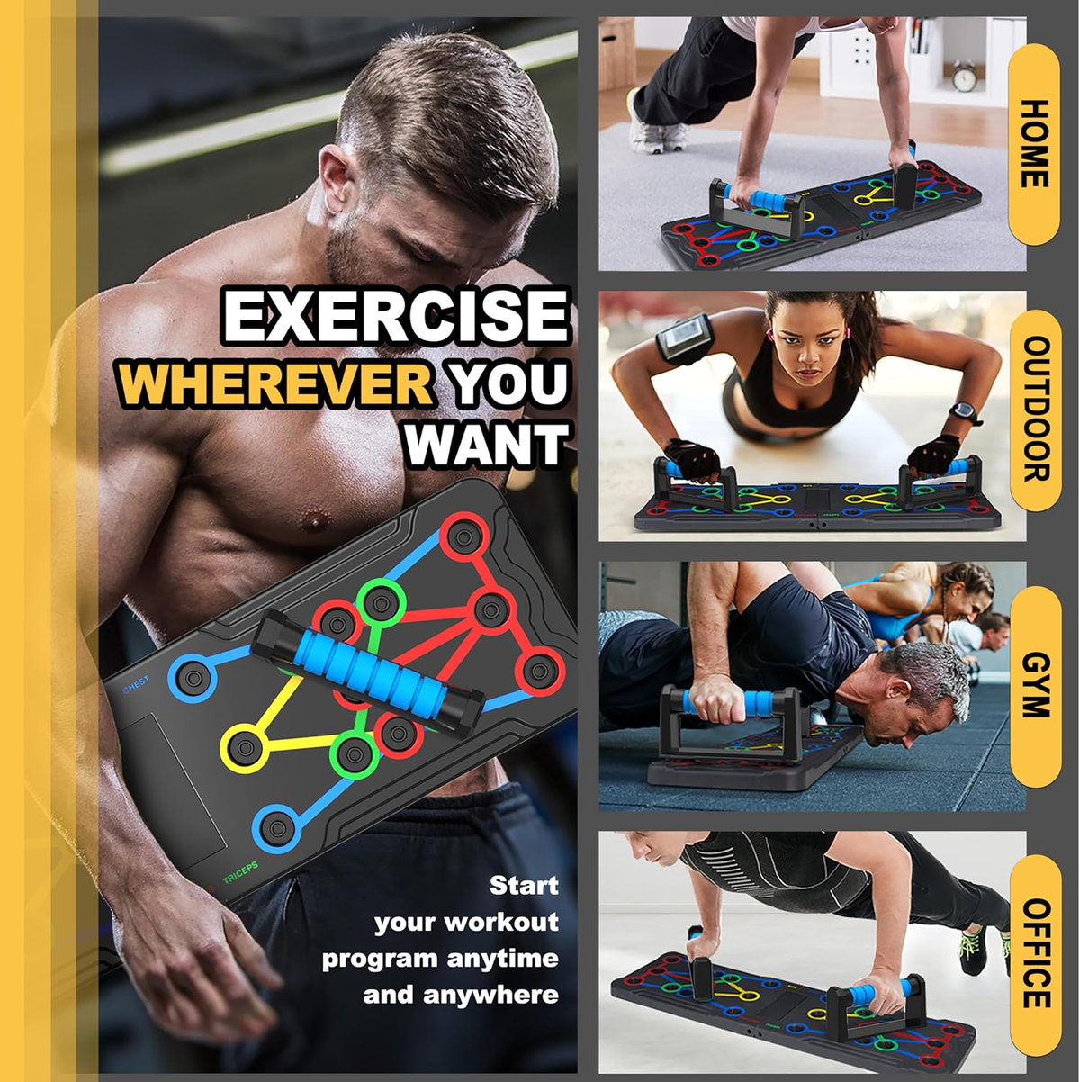 FOLDABLE PUSH UP BOARD