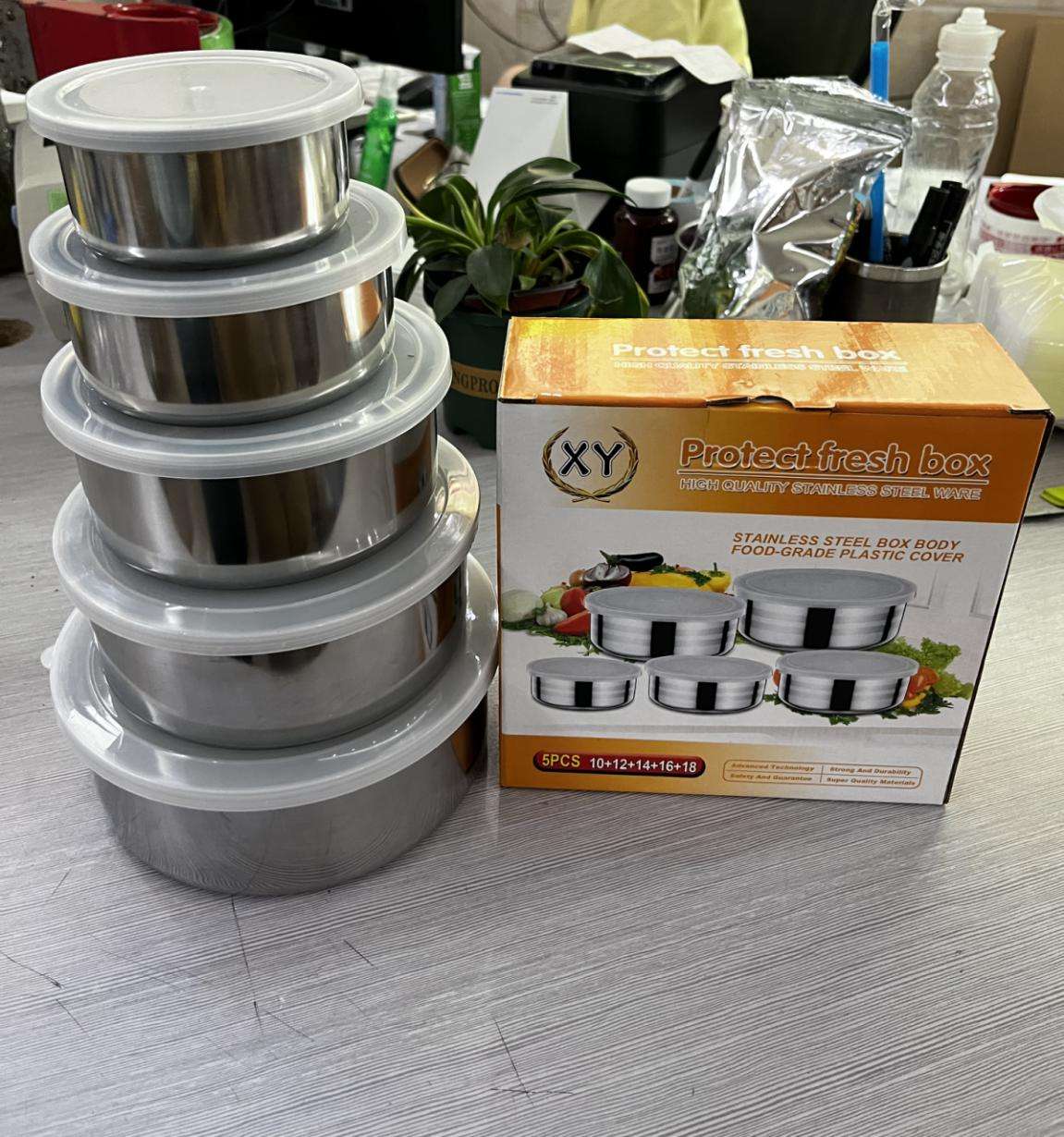 5 Pcs High Quality Stainless Steel Protect Fresh Box