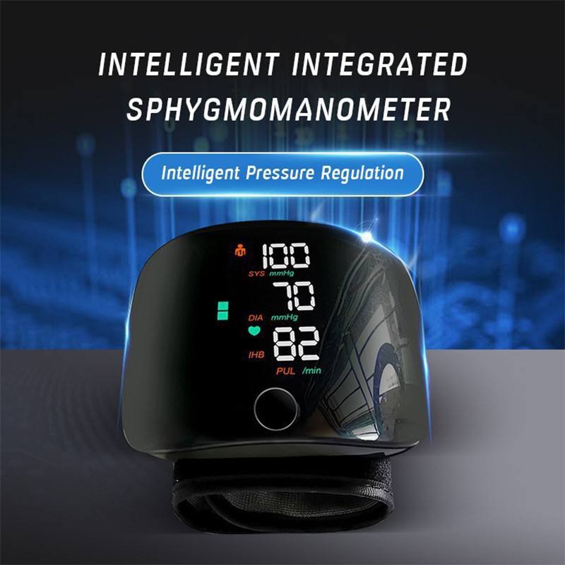 Wrist blood pressure monitor black