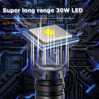 Lumen Battery 7000 Indicator 30w LED Flashlight