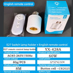 E27 Wireless Lamp Holder with Remote Control