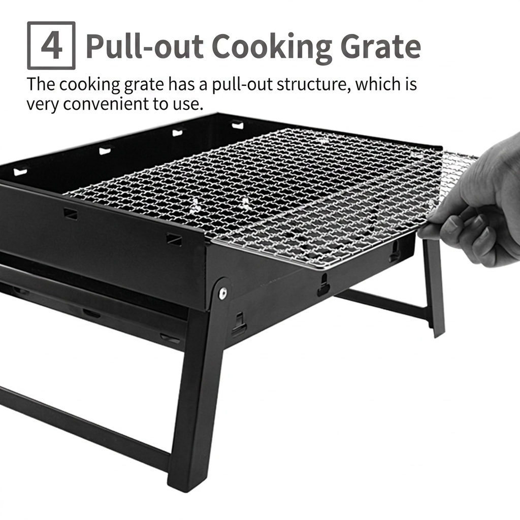 Portable Barbecue Machine BBQ - Black