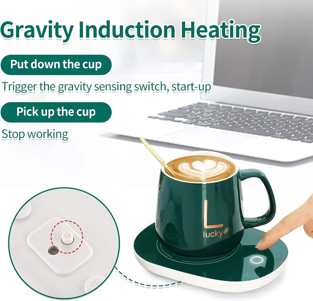 ELECTRIC HEATING COFFEE MUG & SAUCER