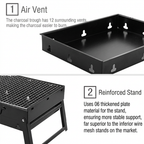 Portable Barbecue Machine BBQ - Black