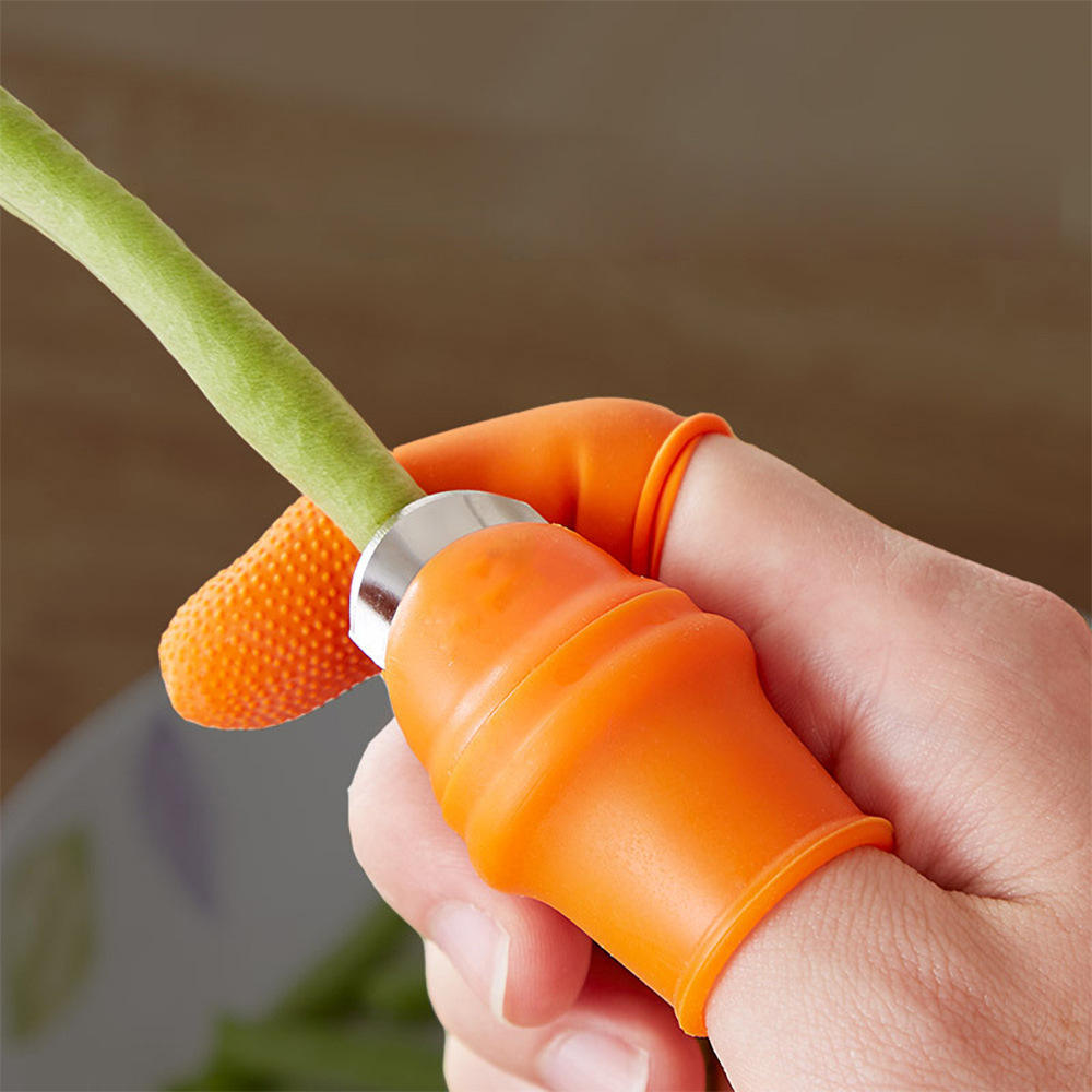 Silicone Vegetable And Fruits Finger cutter 5 in 1