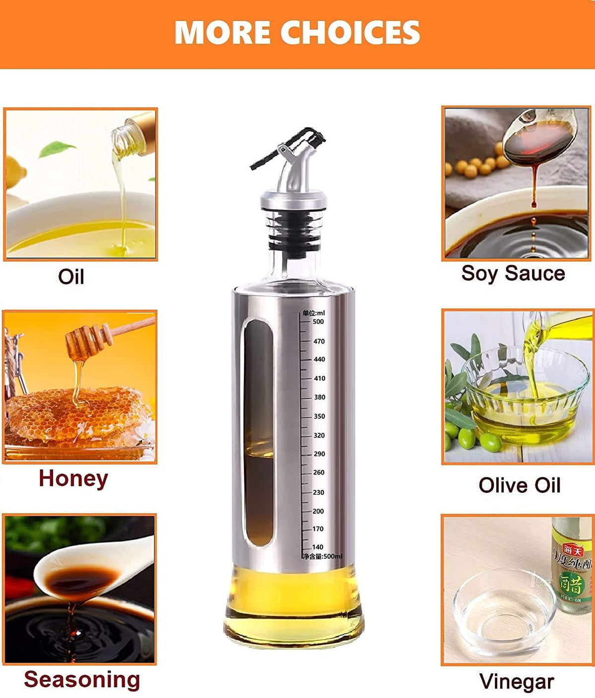 500 ML Glass Oil Control Oil Pot
