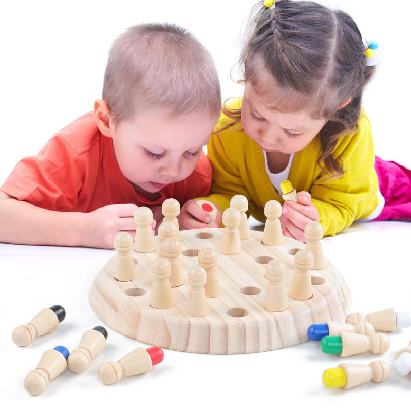 Wooden Memory Match Stick Chess Game