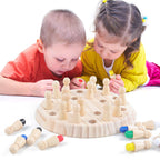 Wooden Memory Match Stick Chess Game