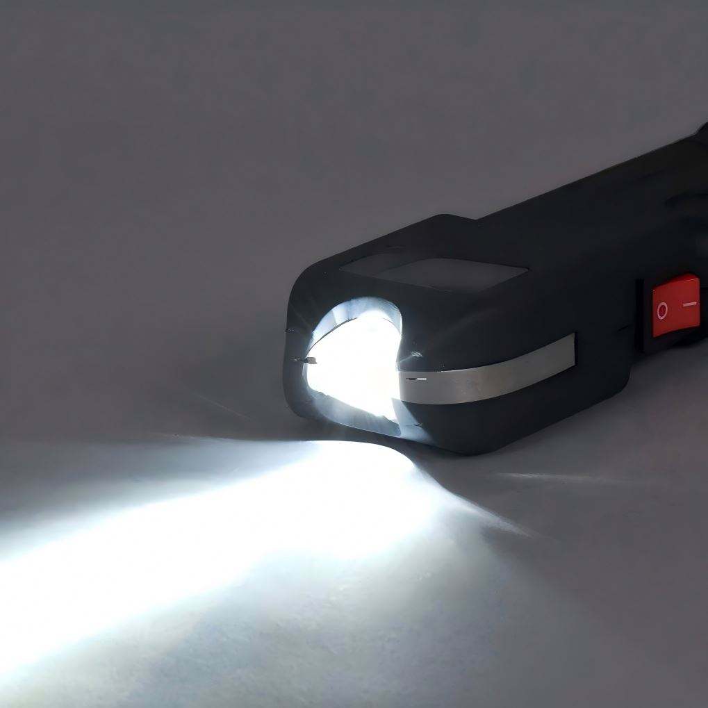 Electric Shock Flashlight Stun Gun High Voltage Rechargeable Battery Shocking Device Self Defense
