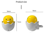 Small Yellow Duck Shaped LED Night Light Sensor