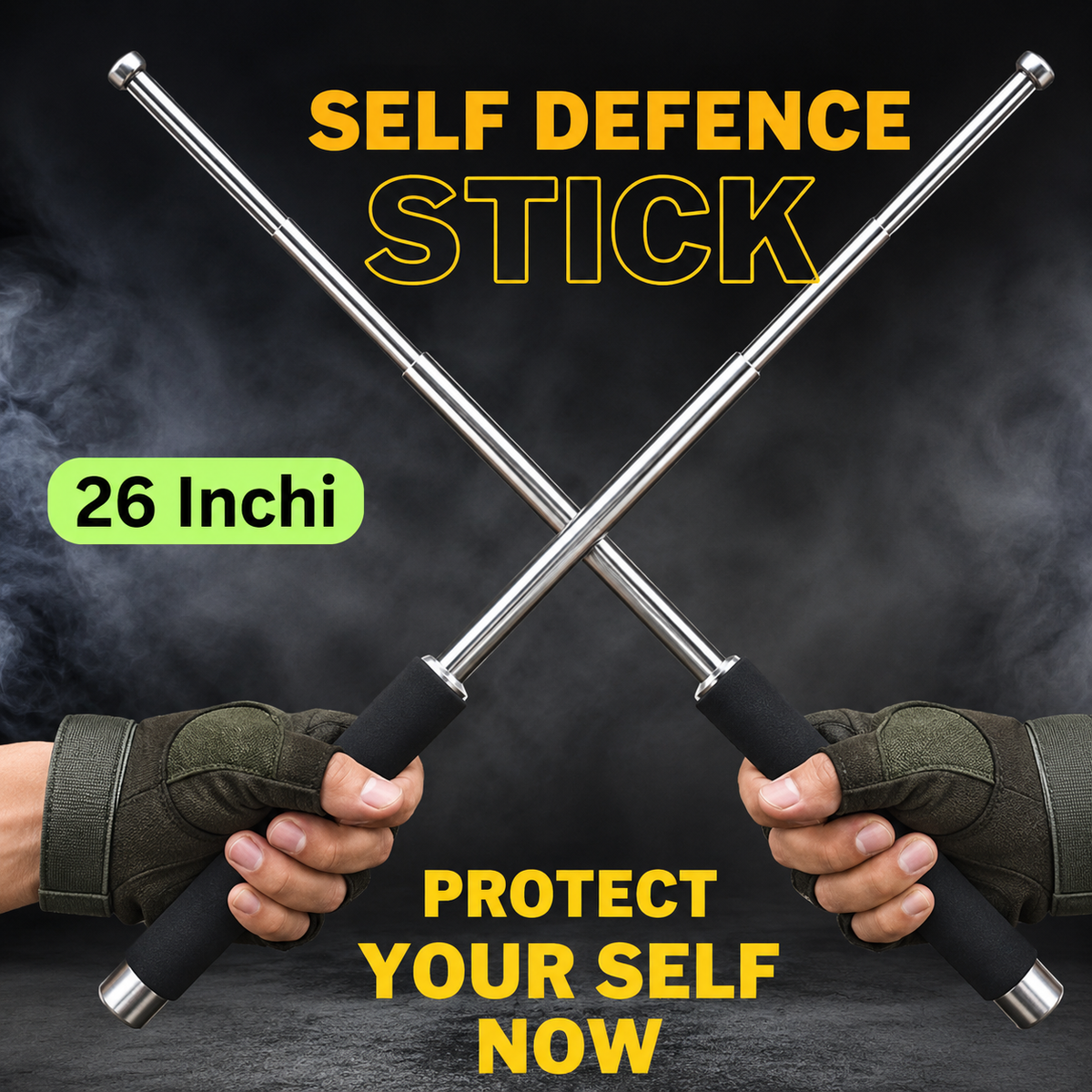 Self Defense Stick or Hand Pointer Extendable Telescopic Retractable Pointer