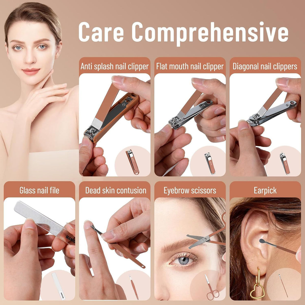 Portable 7-PCS Nail Clipper Manicure Set